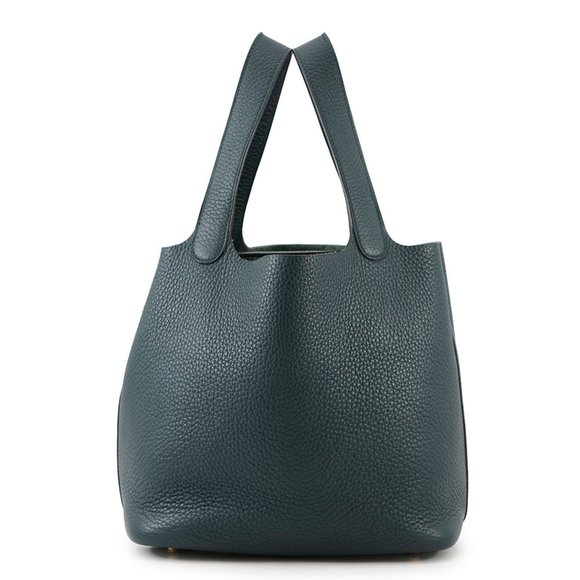 Hermes Hermès Picotin Lock MM Handbag, Vert Cypress, Taurillon Clemence, B Stamp - Picture 1 of 11